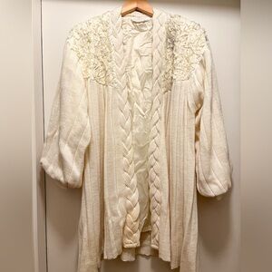 Maurada Vintage Wool Acrylic Blend Beaded Jacket